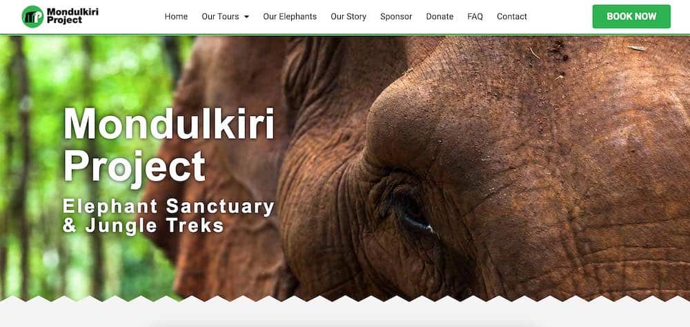 Homepage of Mondulkiri Project, Cambodia
