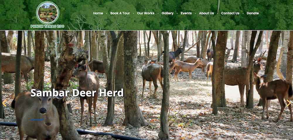 Homepage of Phnom Tamao Wildlife Rescue Center/Phnom Tamao Zoo, Cambodia